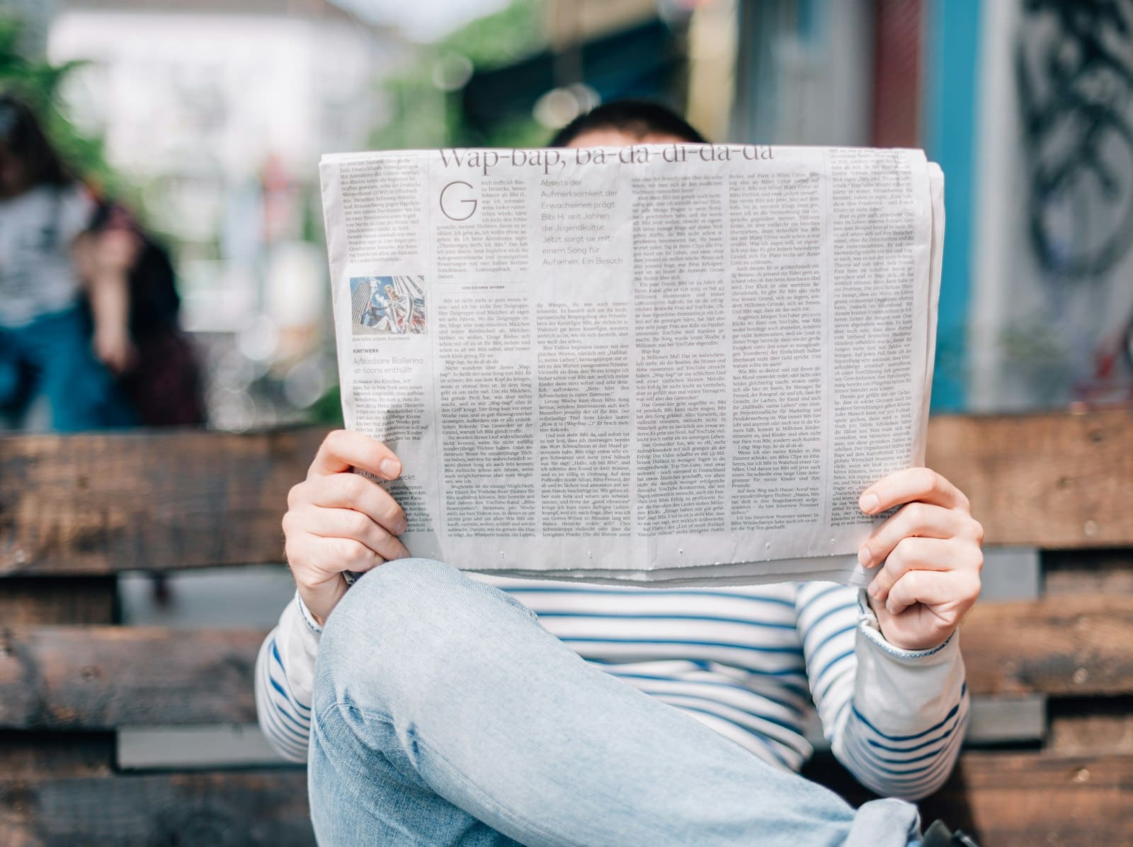 A man reading the newspaper